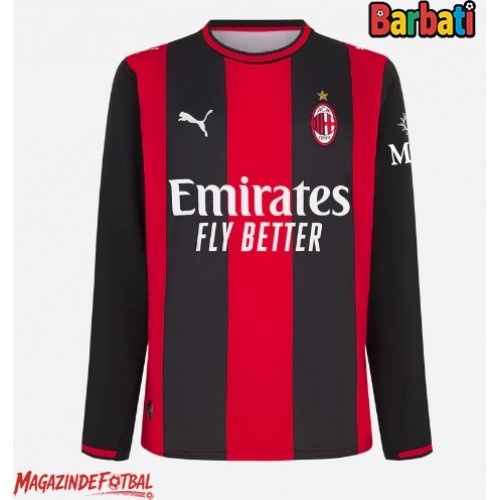 AC Milan Tricou Fotbal Replică 2026-27 Barbati Acasa Mâneci Lungi AC Milan Tricou Fotbal Replică 2026-27 Barbati Acasa Mâneci Lungi